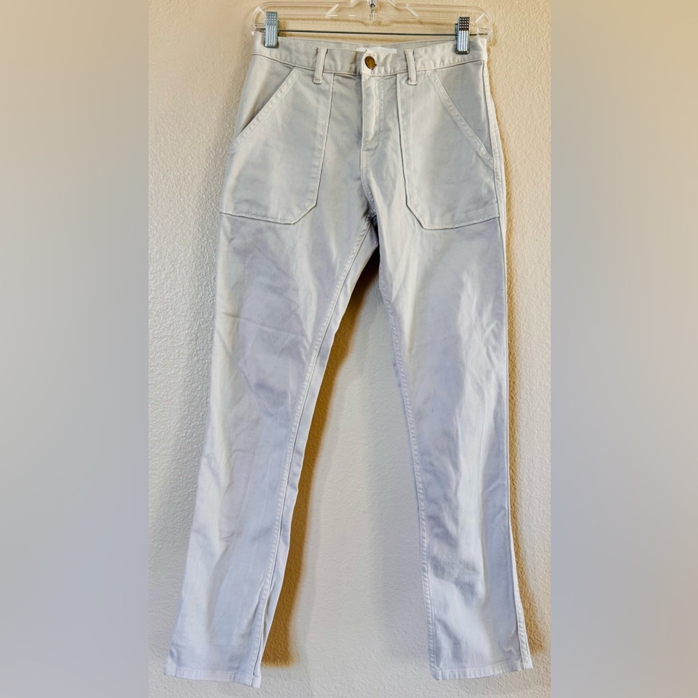 ba&sh Lady High-Waisted Straight Leg Pants Craie Off-White Size 0 US 2 XS